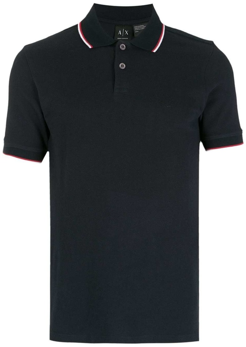 Armani Exchange contrasting-stripe polo shirt