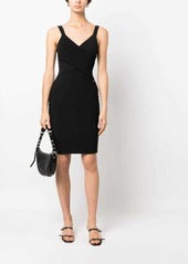 Armani Exchange cross-over detail fitted dress