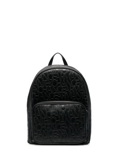 Armani Exchange debossed-logo pocket backpack