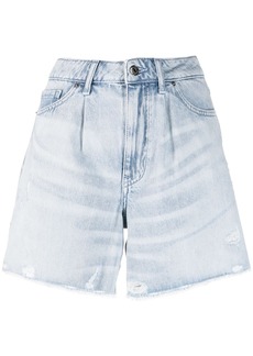 Armani Exchange distressed denim shorts