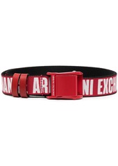 Armani Exchange embroidered logo belt