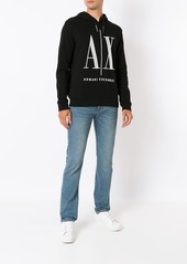 Armani Exchange embroidered-logo hoodie