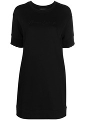 Armani Exchange embroidered-logo shirt dress