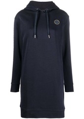 Armani Exchange face-patch cotton hoodie dress
