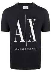 Armani Exchange large logo printed cotton T-shirt