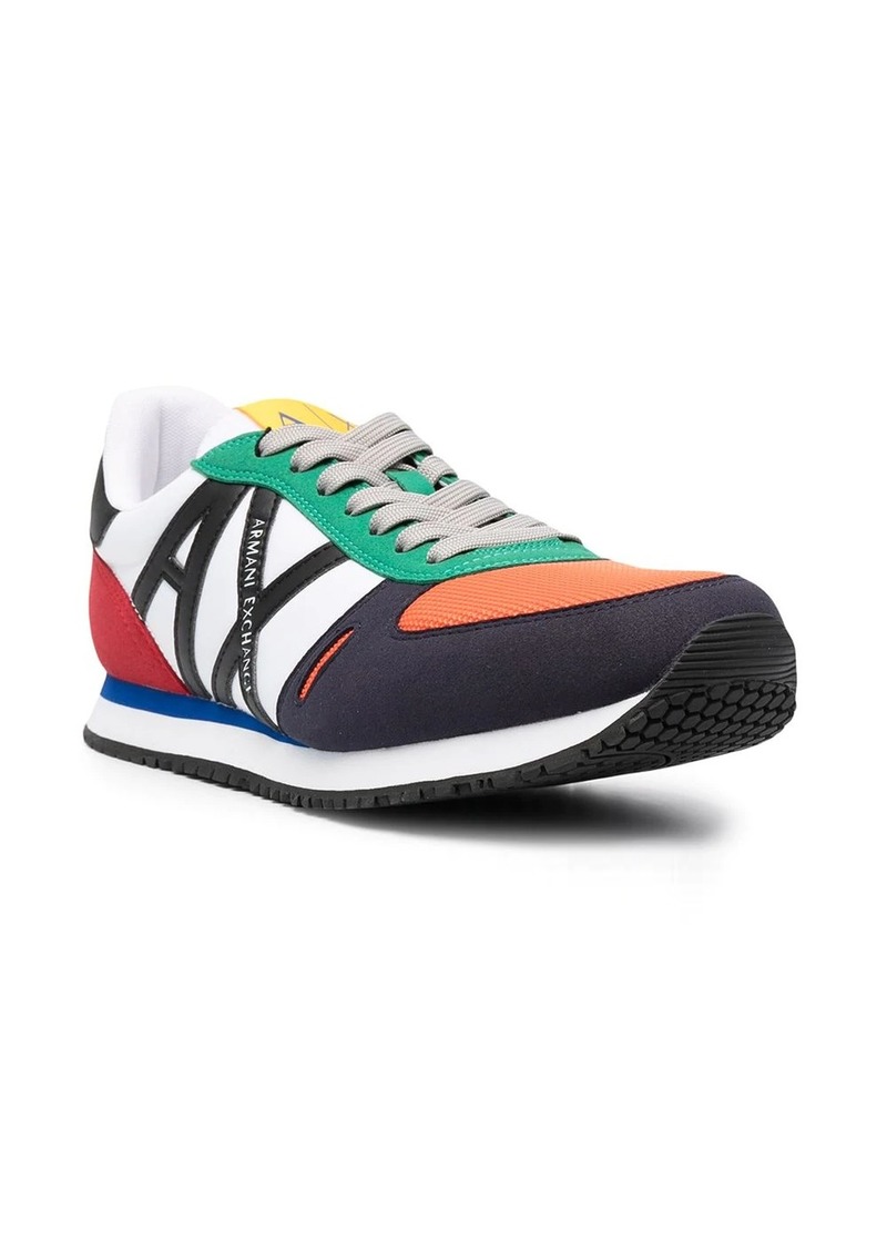 Armani Exchange Color Block Logo Sneakers