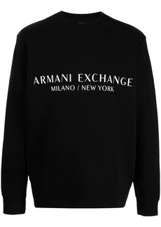 Armani Exchange logo crew-neck sweatshirt
