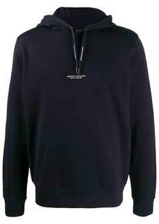 Armani Exchange logo drawstring hoodie