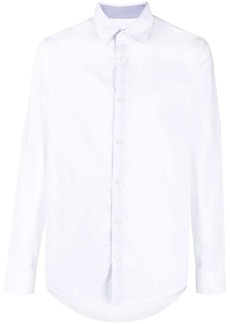 Armani Exchange logo-embroidered long-sleeve cotton shirt