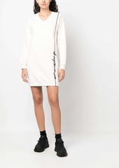 Armani Exchange logo-embroidered sweatshirt dress