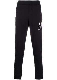 Armani Exchange logo embroidered track pants