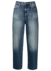 Armani Exchange logo-patch girlfriend jeans