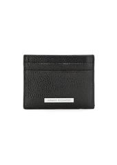 Armani Exchange logo-patch leather cardholder