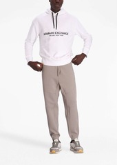 Armani Exchange logo-print cotton hoodie