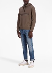 Armani Exchange logo-print cotton hoodie