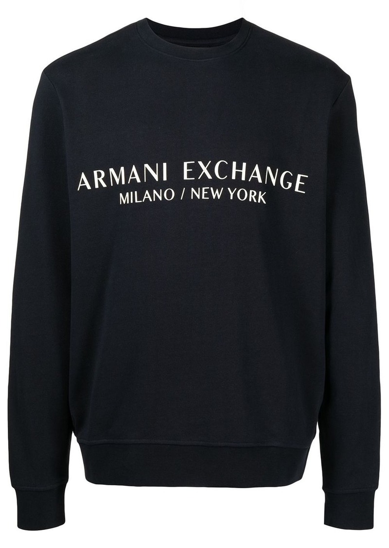 Armani Exchange logo-print cotton sweatshirt