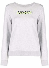 Armani Exchange logo print crewneck sweatshirt
