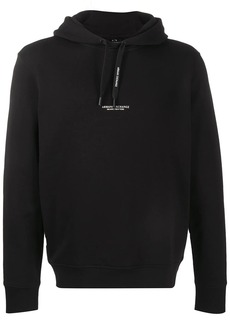 Armani Exchange logo-print drawstring hoodie