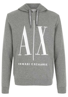 Armani Exchange logo-print pullover hoodie