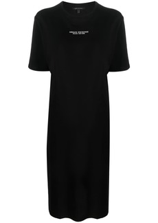 Armani Exchange logo-print side-slit T-shirt dress