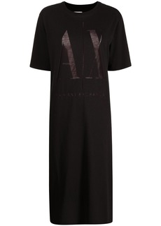 Armani Exchange logo-print T-shirt dress