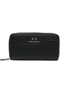 Armani Exchange logo-print zip-fastening wallet