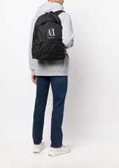 Armani Exchange logo-print zip-up backpack