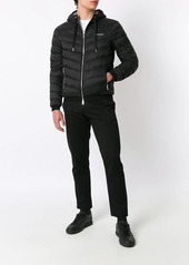 Armani Exchange logo zipped hooded jacket