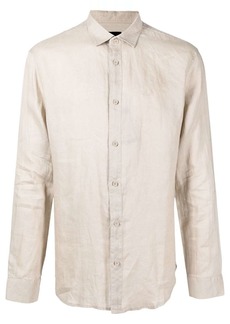 Armani Exchange long-sleeved linen shirt