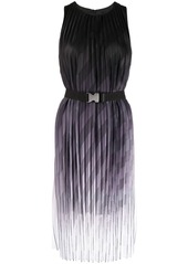 Armani Exchange ombre-effect pleated midi-dress