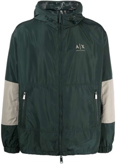 Armani Exchange panelled hooded jacket