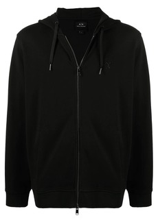 Armani Exchange rhinestone-embellished logo hoodie