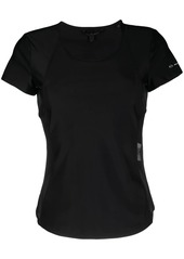 Armani Exchange sheer-panelled short-sleeved T-shirt