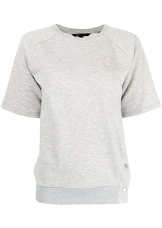 Armani Exchange side-button short sleeve sweatshirt