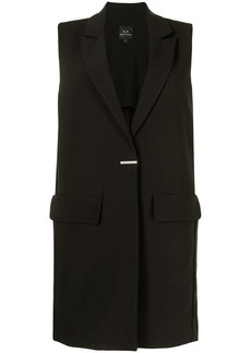 Armani Exchange sleeveless single-breasted coat