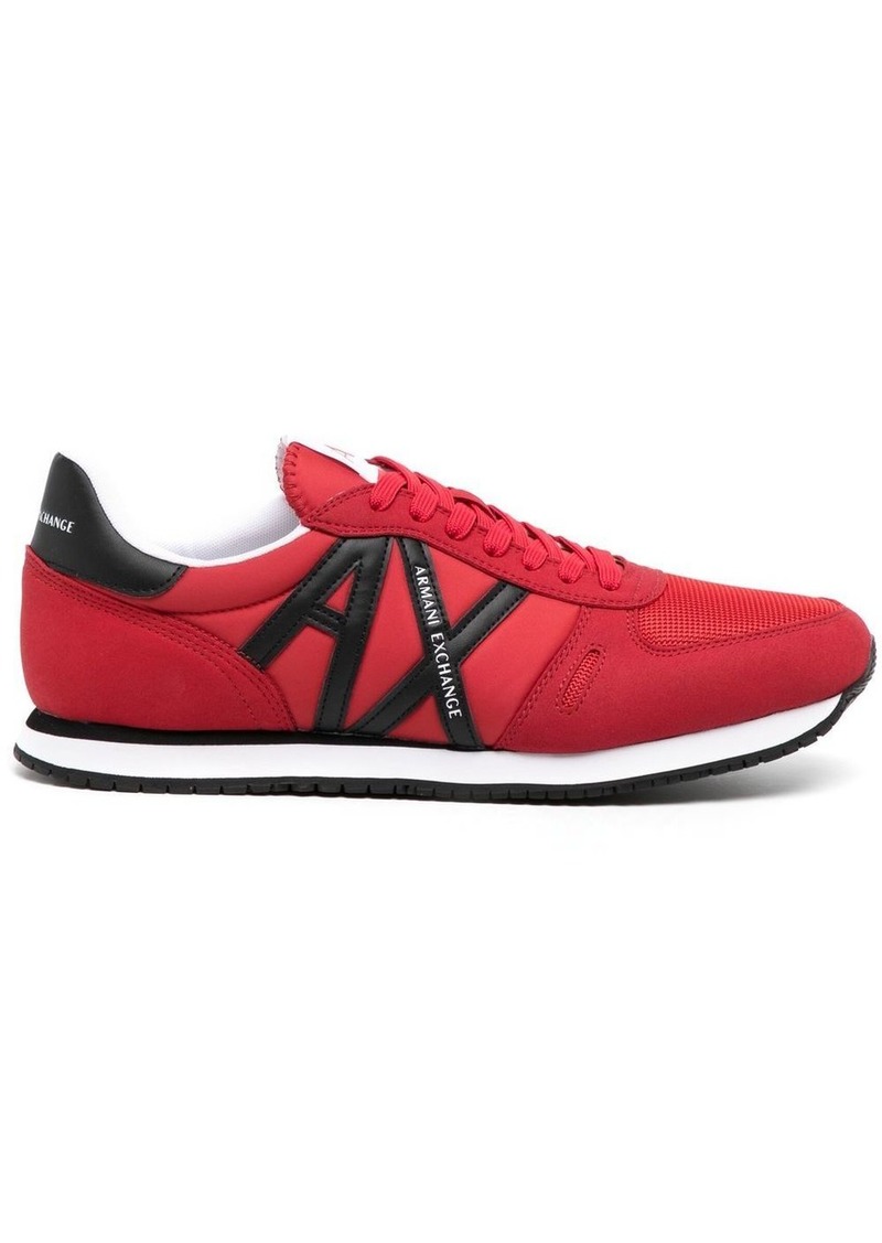 Armani Exchange two-tone logo sneakers