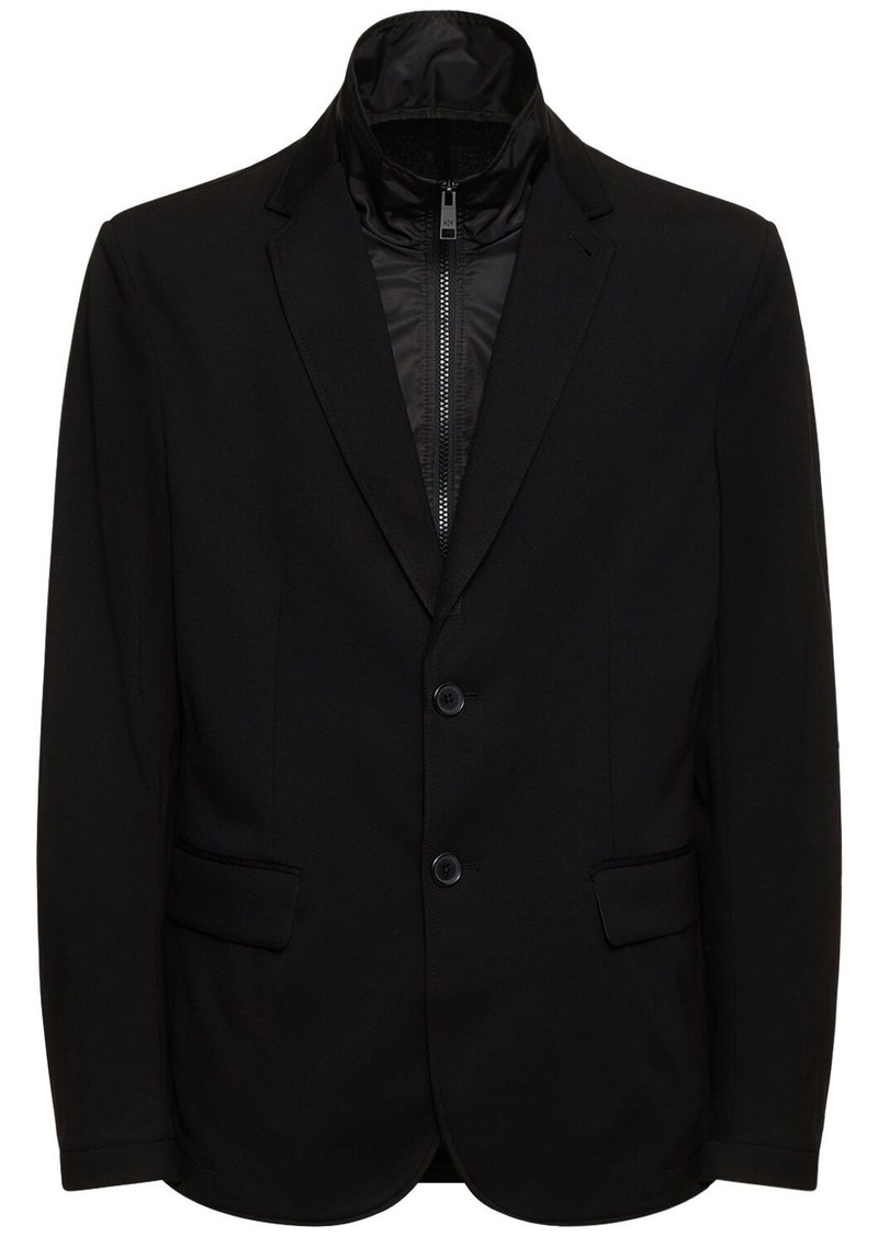 Armani Exchange Viscose & Nylon Double Layer Jacket