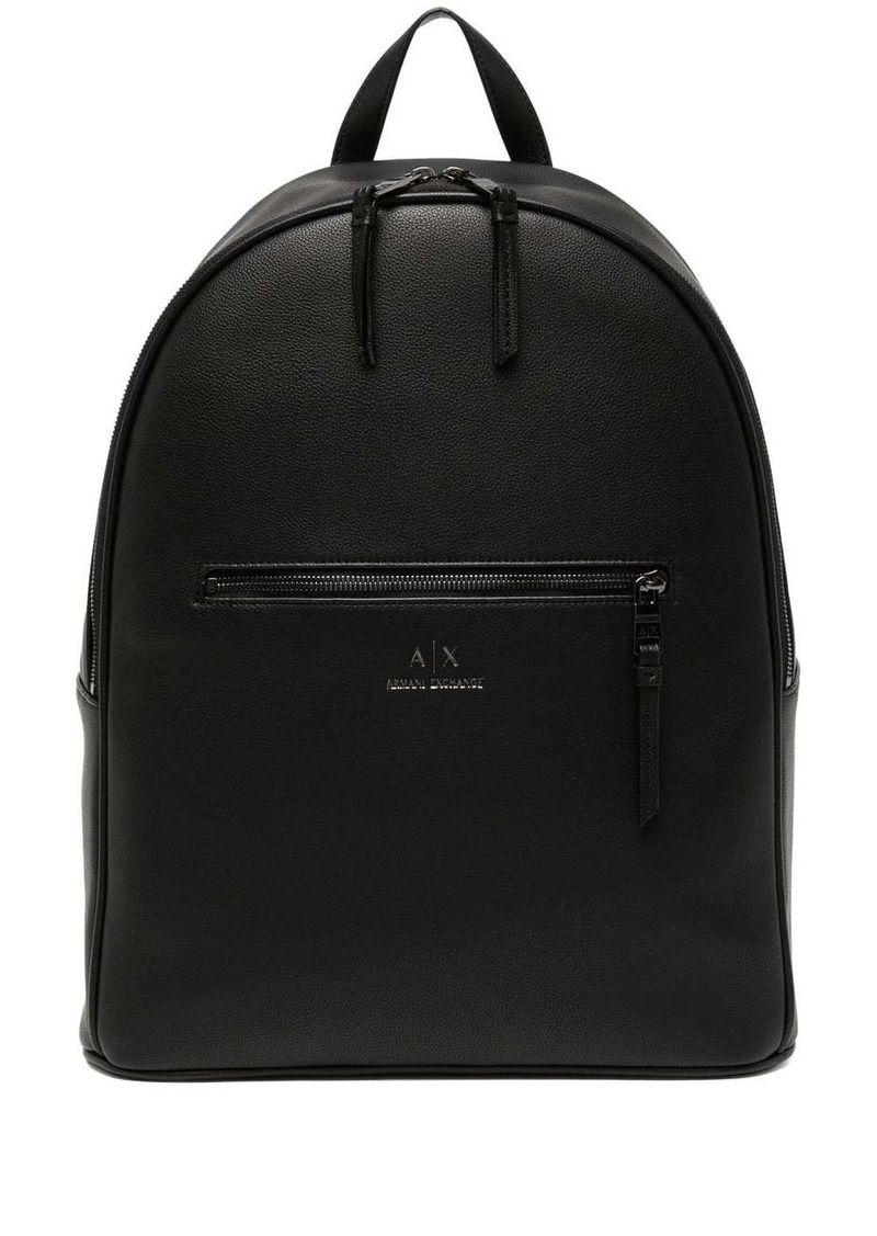 Armani Exchange zip-pocket backpack