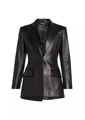Armani Fitted Leather Blazer