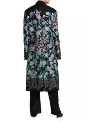 Armani Floral Embroidered Long Peacoat