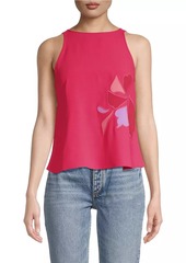 Armani Floral-Embroidered Tank Top