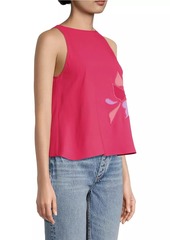 Armani Floral-Embroidered Tank Top