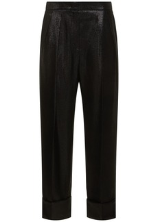 Armani Fluid Texture Lurex High Waist Pants