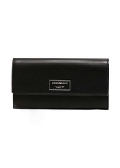 Armani folding logo-stamp wallet