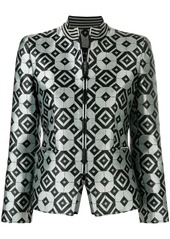 Armani geometric print tailored jacket