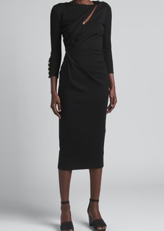 Giorgio Armani Asymmetric Keyhole Midi Dress