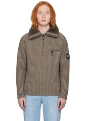 Giorgio Armani Beige Zip Sweater