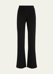 Giorgio Armani Black Cady Straight-Leg Pants