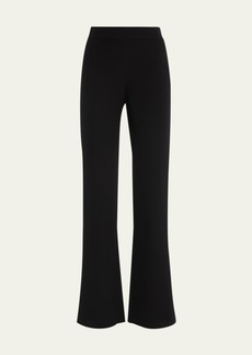 Giorgio Armani Black Cady Straight-Leg Pants