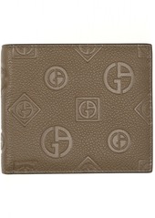 Giorgio Armani Brown Embossed Logo Bifold Wallet